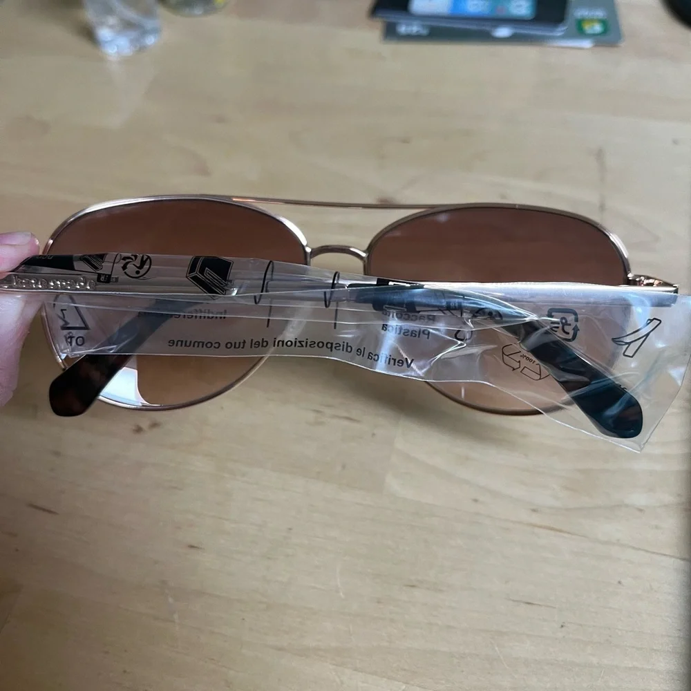 NWT Kate Spade New York Emmaline Rose Gold Sunglasses - Picture 6 of 9